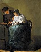 Judith leyster Man offering money to a young woman Sweden oil painting artist